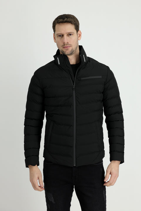 Black Quilted Sport Jacket