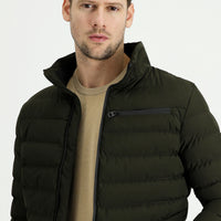 Medium Khaki Quilted Sport Jacket