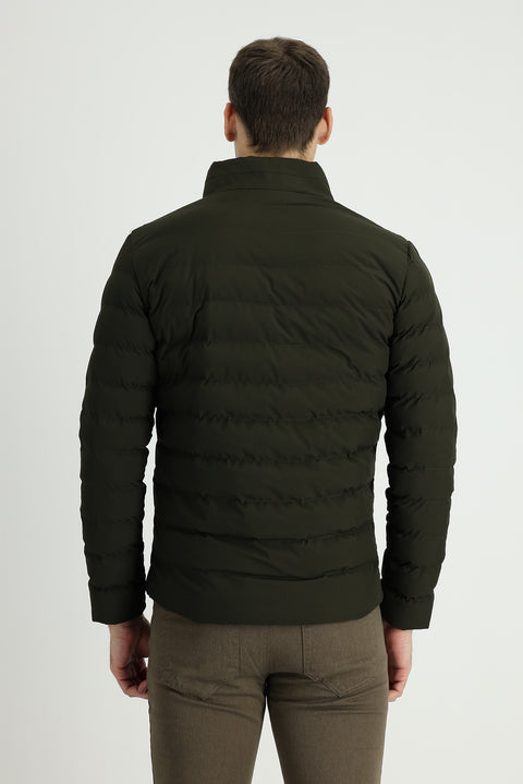 Medium Khaki Quilted Sport Jacket