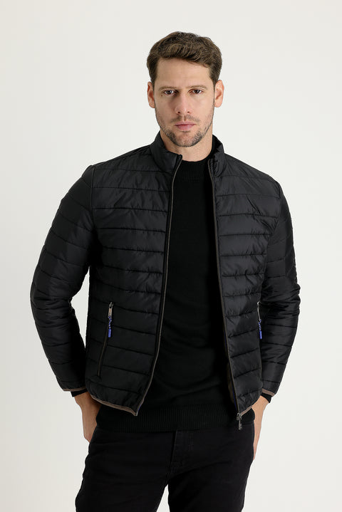 Black Quilted Sport Jacket