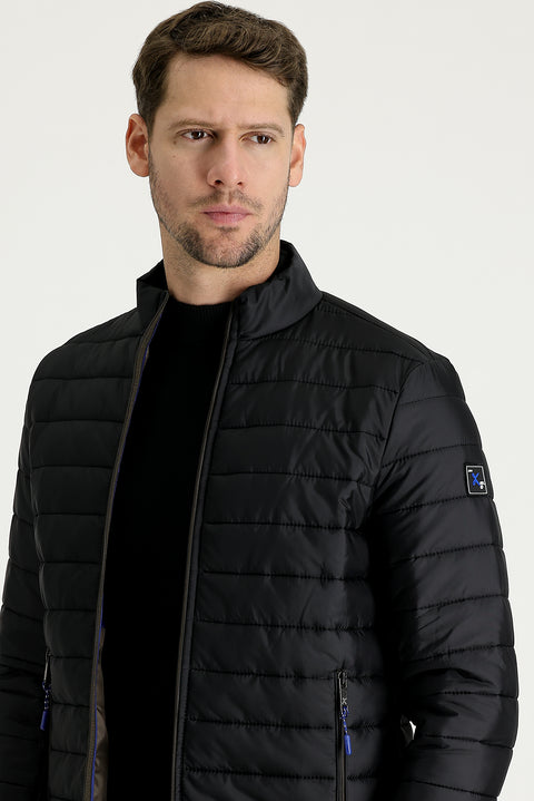 Black Quilted Sport Jacket