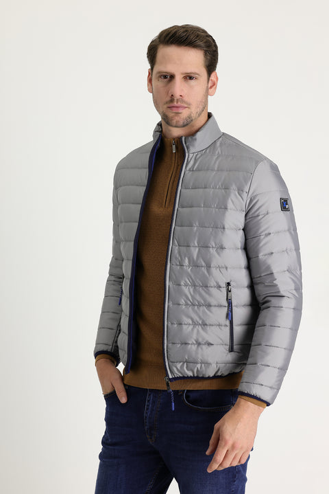 Medium Grey Quilted Sport Jacket