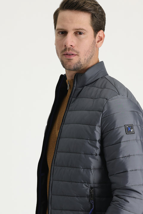 Medium Gray Quilted Sport Jacket