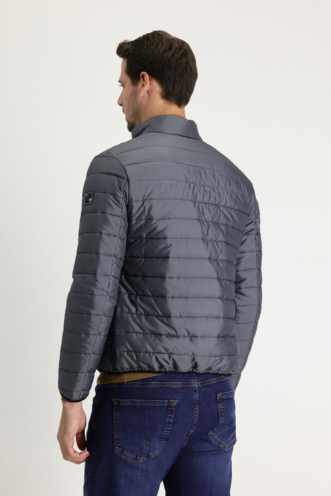 Medium Gray Quilted Sport Jacket