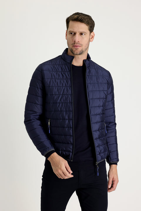 Dark Navy Quilted Sport Jacket
