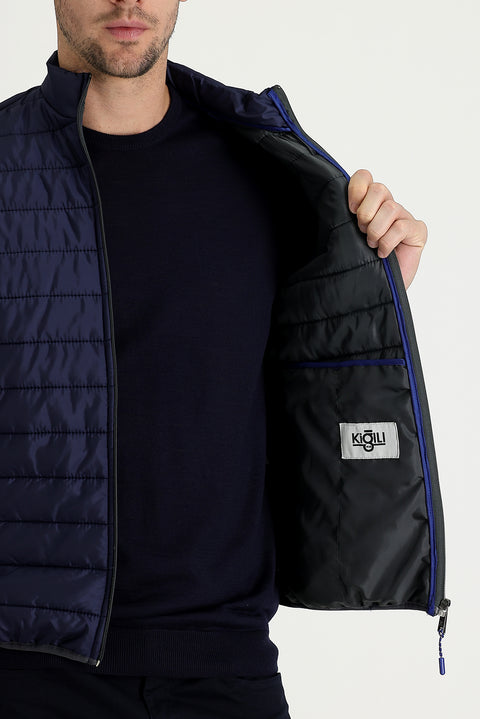 Dark Navy Quilted Sport Jacket