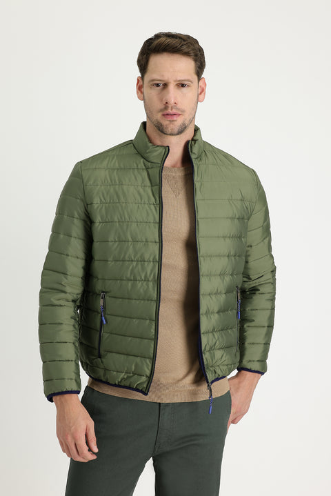 Dark Green Quilted Sport Jacket