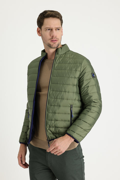 Dark Green Quilted Sport Jacket
