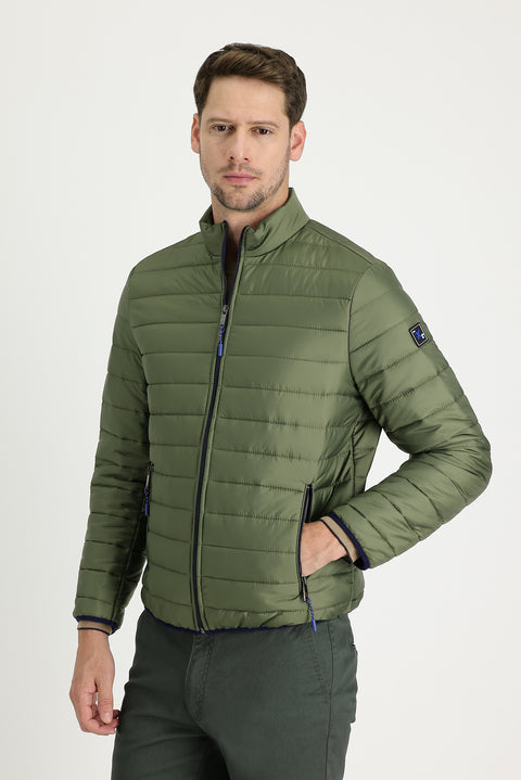 Dark Green Quilted Sport Jacket