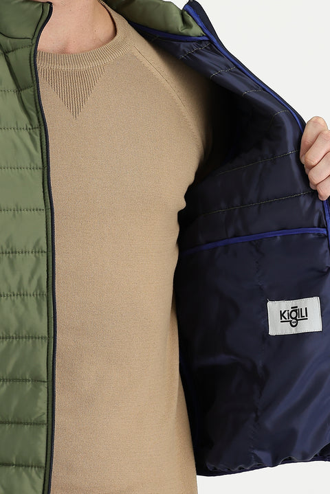 Dark Green Quilted Sport Jacket