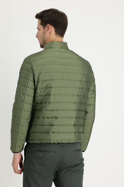 Dark Green Quilted Sport Jacket