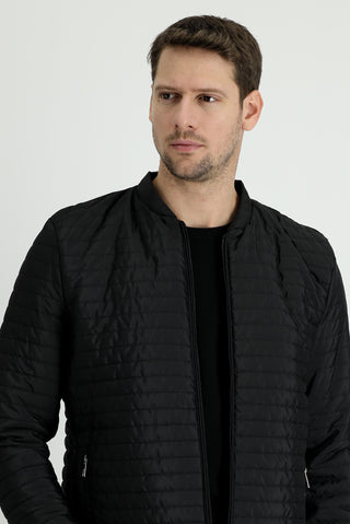  Siyah Slim Fit Dar Kesim Ribanalı Spor Mont