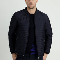 Orta Lacivert Slim Fit Dar Kesim Ribanalı Spor Mont