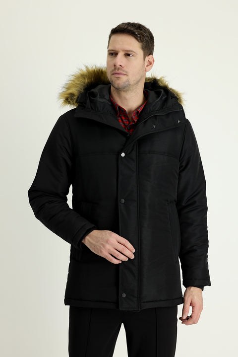 Black Hooded Sport Jacket