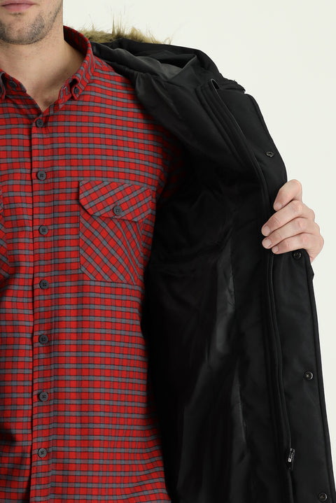Black Hooded Sport Jacket