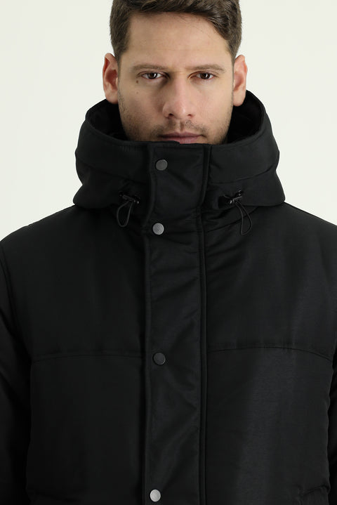 Black Hooded Sport Jacket