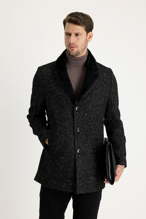 Medium Navy Wool Coat