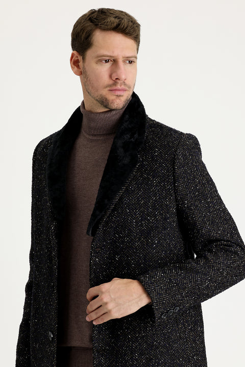 Medium Navy Wool Coat