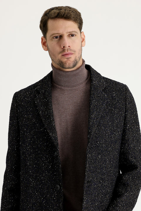 Medium Navy Wool Coat