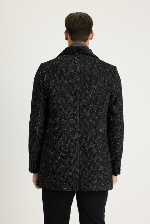 Medium Navy Wool Coat