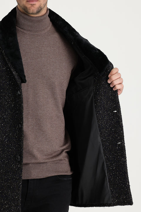 Medium Navy Wool Coat
