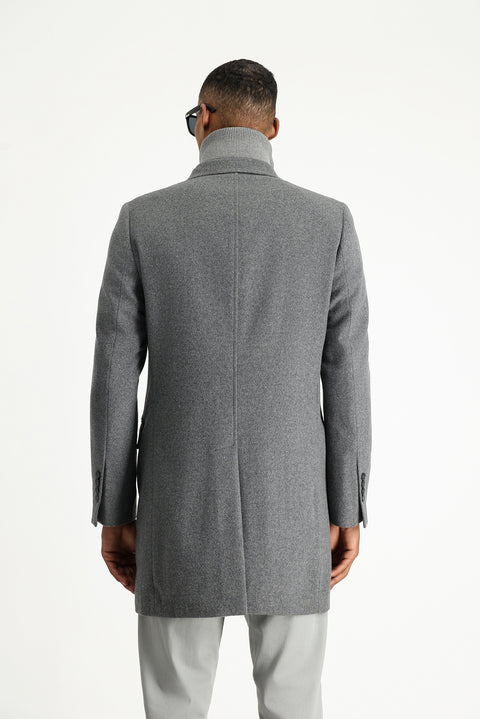 Medium Grey Detached Wool Coat