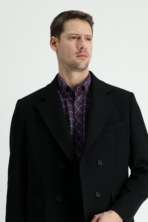 Black Fur Collar Coat