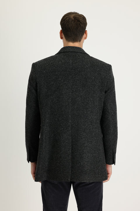 Dark Anthracite Wool Coat