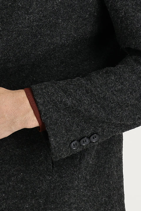 Dark Anthracite Wool Coat