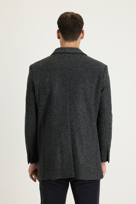 Medium Anthracite Wool Coat