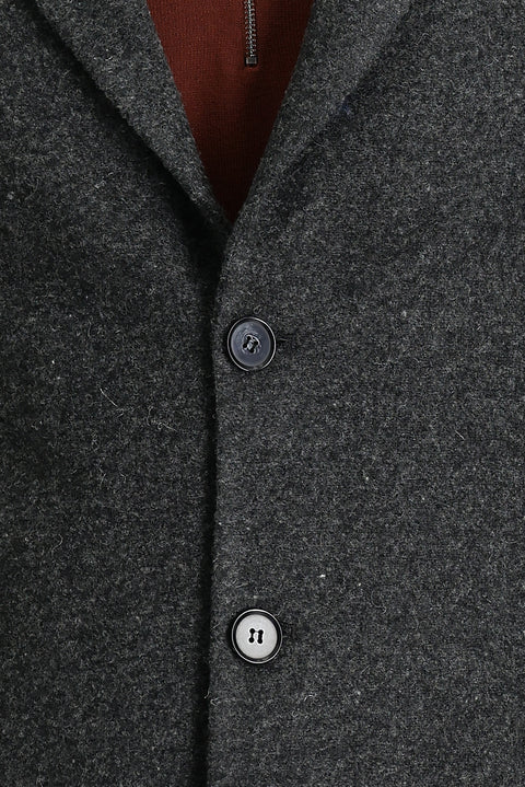 Medium Anthracite Wool Coat