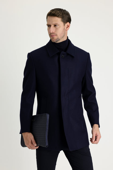 Dark Navy Plain Coat