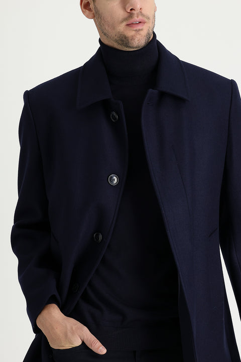 Dark Navy Plain Coat