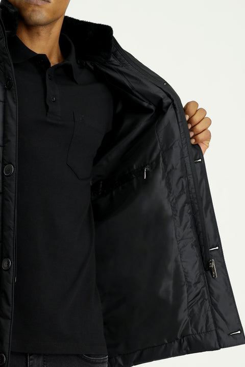 Black Fur Collar Sport Coat