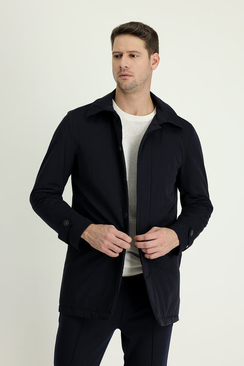 Medium Navy Classic Overcoat & Trench Coat