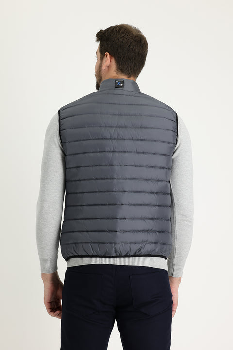 Dark Gray Quilted Puffer Vest