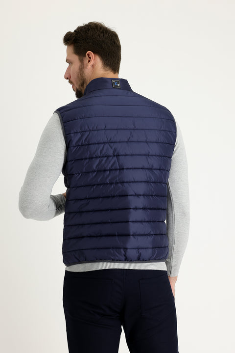 Dark Navy Quilted Puffer Vest
