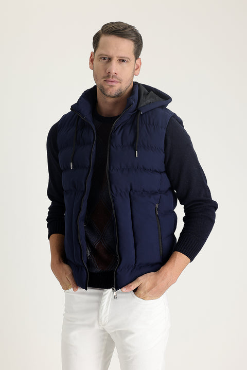 Medium Navy Blue Padded Sports Vest