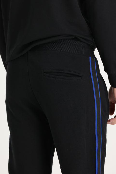 Black Slim Fit Cotton Sweatpants