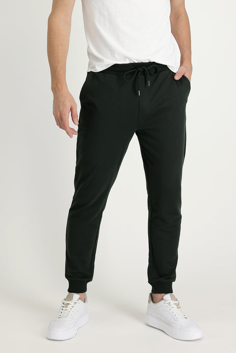 Orta Haki Slim Fit Dar Kesim Pamuklu Sweatpant / Eşofman Altı