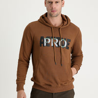Tarçın  Kapüşonlu Slim Fit Dar Kesim Baskılı Sweatshirt
