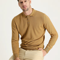Camel Polo Yaka Regular Fit Pamuklu Triko Kazak