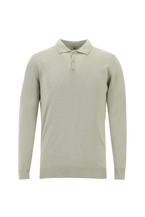 Stone Collar Regular Fit Cotton Knit Sweater