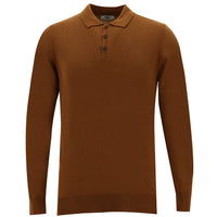 Cinnamon Polo Collar Slim Fit Knit Sweater