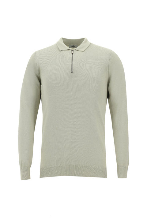Taş Polo Yaka Slim Fit Triko Kazak