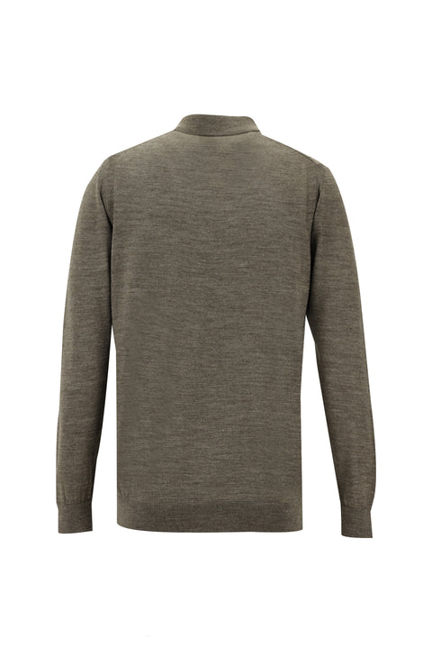 Medium Mink Polo Neck Regular Fit Knitwear Sweater
