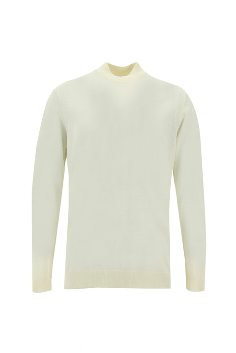 Off-White Semi-Turtleneck Regular Fit Knitted Sweater