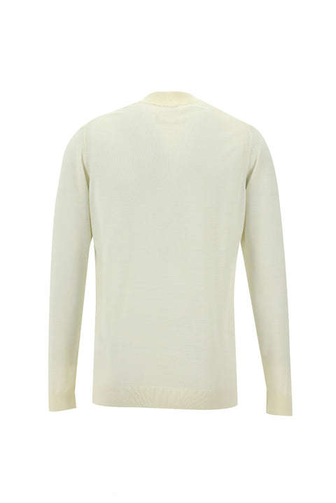 Off-White Semi-Turtleneck Regular Fit Knitted Sweater