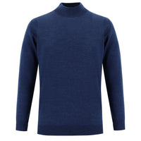 Dark Petrol Half Turtleneck Regular Fit Knit Sweater