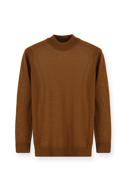 Cinnamon Half Turtleneck Regular Fit Knit Sweater